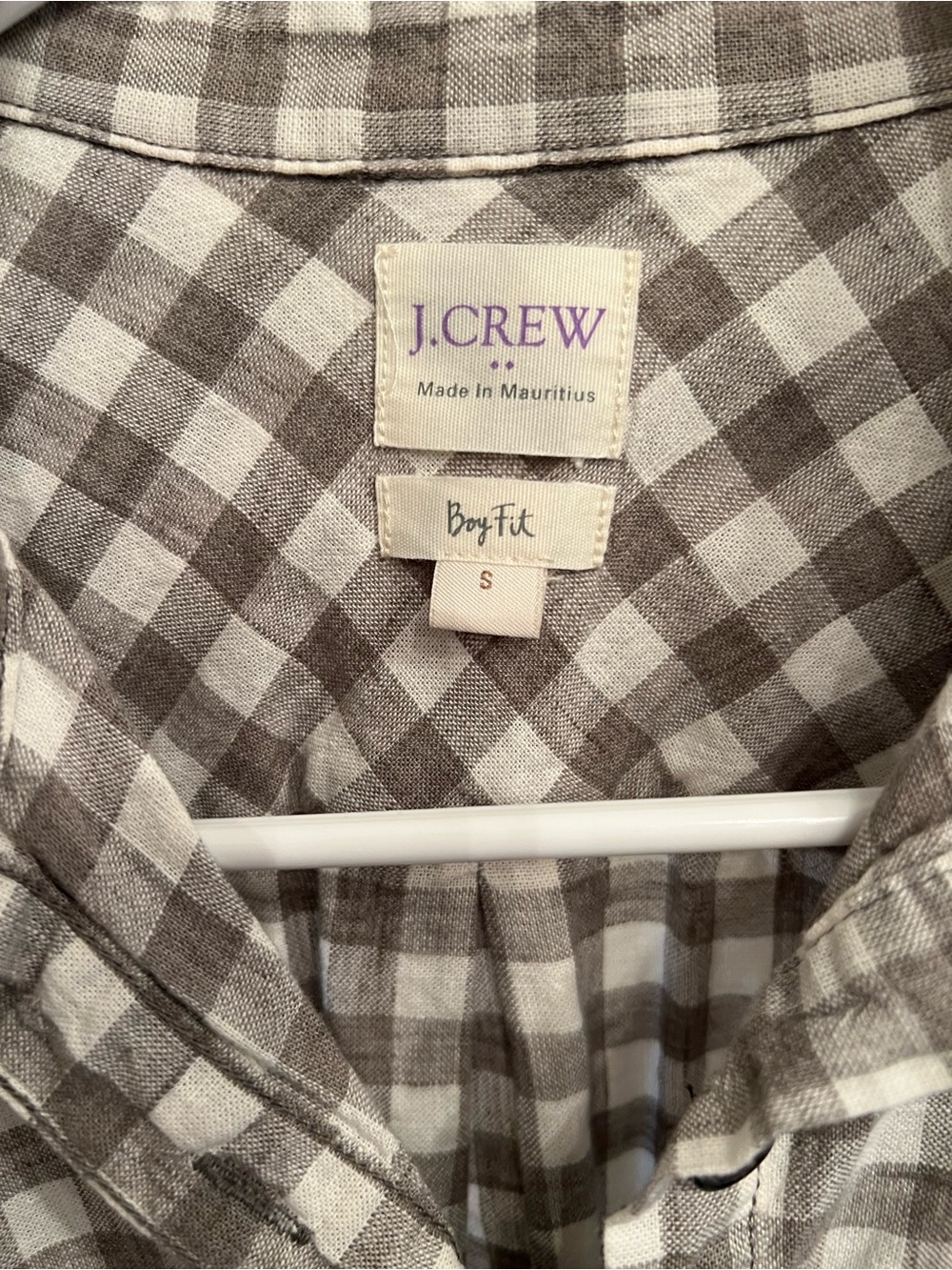 J. Crew Womens Gray Plaid Long-Sleeve Shirt - Picture 2 of 4